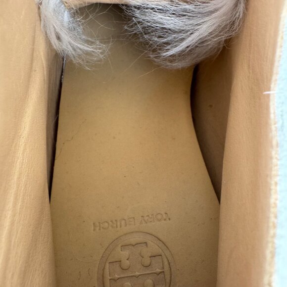 Tory Burch White Fur Ankle Boots - Picture 6 of 8